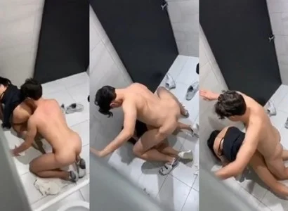 Cặp đôi trong nhà vệ sinh quan hệ nhau trong WC quán bar